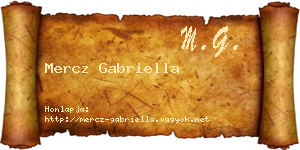 Mercz Gabriella névjegykártya